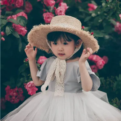 Raffia Straw Hat For Girls