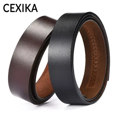 Genuine Leather Belt No Buckle for Automatic Buckle Plus Size 130 140 Cm 150cm Cowskin Cowhide Leather Belts Body Withou