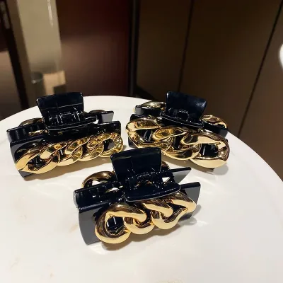 Gold Geometric Hair Clips