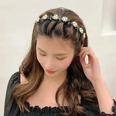 Unisex Alice Hairband Headband Men Women Sports Hair Band Hoop Metal Hoop Double Bangs Hairstyle Hairpin Hair Accessorie