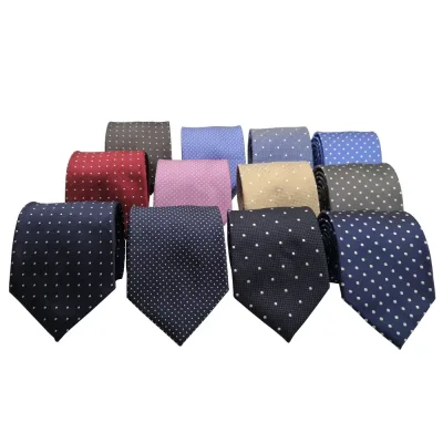 HUISHI 8cm Dot Neckties Skinny Fashion Business Men Polyester Microfiber Neck Tie Polka Check Men Neckie For Gentlemen W