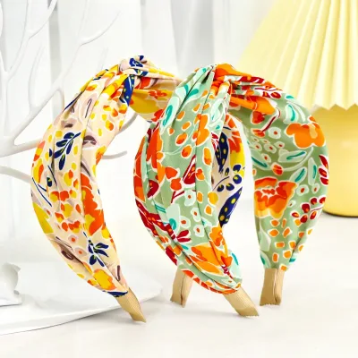 Women's Wide Print Hairband Turban