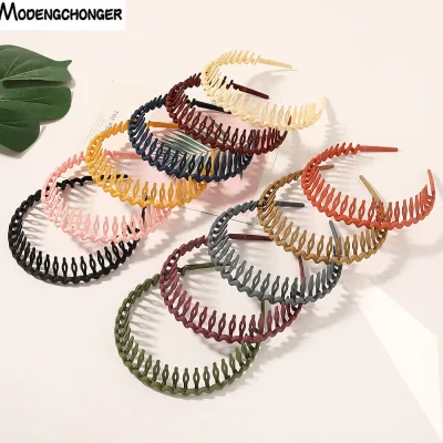 Solid Resin Hair Comb Headband Toothed Bezel for Women