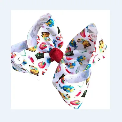 NEW Back to school bows first day of school  Large hair Bow 8 Inch Alligator Clips Barrettes Accessories headwear