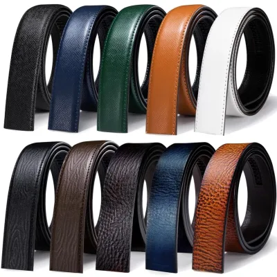 3.5cm Width Mens Replacement Belts Black Blue Brown Red White Green Orange Leather for Automatic Buckles Men Belt Waist 