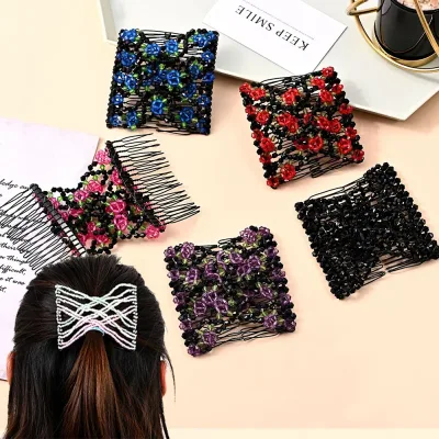 Double Claw Hair Clips with Beads