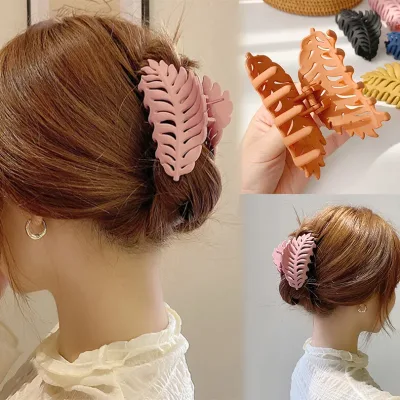 Leaves Hair Claws Clamping Ponytail Hair Clips Bow Bathing Plate Hairpins Headwear for Women Barrettes Girls Hair Access