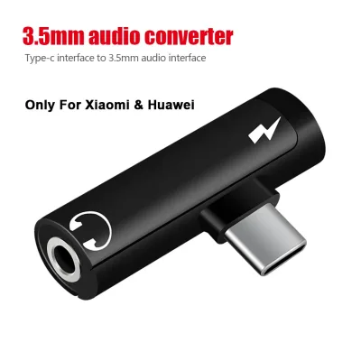 Only for Xiaomi Huawei Type C Dual-port Audio Adapter To 3.5Mm Jack Headphone 2-in-1 Adapter Audio Charger Dispenser Acc image 1