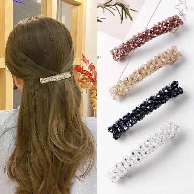 Korean Crystal Pearl Spring Hair Clips Barrettes for Women