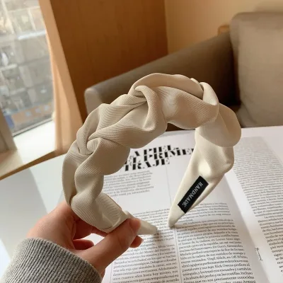 Fashion Hair Band for Women Solid Color Folds Hair Hoop Multi Purpose Head Band Luxury Designer Woman Headbands Hair Acc