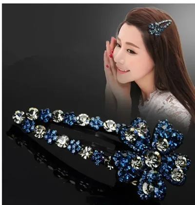 2024 New Fashion Hot Sale Wild Luxurious Rhinestone Bangs BB Clip  Hairpin Barrettes for Women Girl Hair Accessories Hea