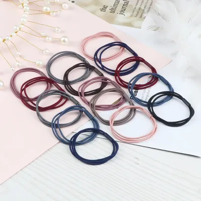 10Pcs/Lot Basic Women Girls Hair Bands Elastic Rubber Band Simple Fashion Hair Accessories Three Strands Scrunchies Hold