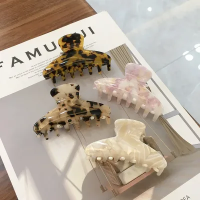 Korean Style Leopard Acetate Hair Clips