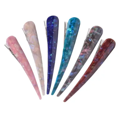 Korean Style Acrylic Hairpin Duck Clip Shell Color Ox Horn Women Hair Clips Vintage Girls Barrettes Headdress Hair Acces