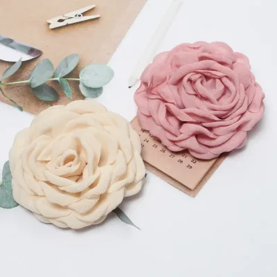 Fashion Rose Flowers Fabric Hair Clips For Women Girls Petals Poppy Large Floral Hair Clip Hairpins Hair Accessories
