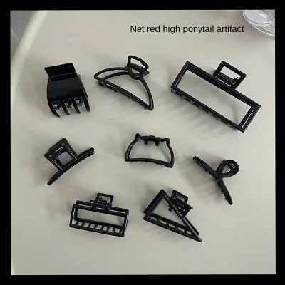 Black Metal Hair Clips for Ponytails