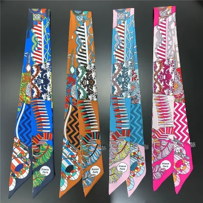 Women's Silk Scarf with Print Design