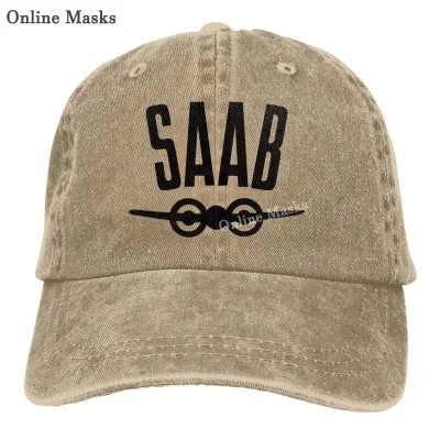 Saab Trucker Mesh Baseball Cap Vintage Racing Snapback Hat