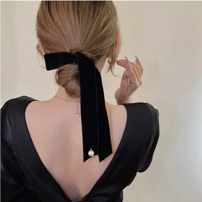 Vintage Velvet Hair Bow Clip