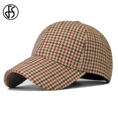 Luxury Brown Houndstooth Cap