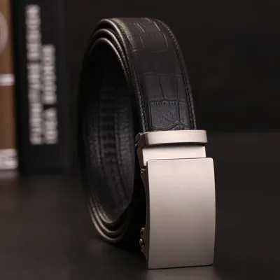 Belts For Men Strap Quality Genuine Leather Belt Men Automatic Buckle Black Belts Cummerbunds Cinturon Hombre Drop Shipp