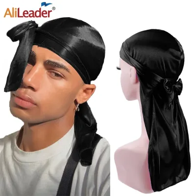Satin Durag Turban Hat Wigs Durag Biker Headwrap Pirate Hat Cap for...
