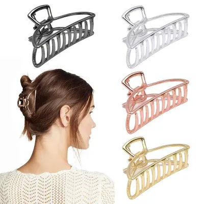 New Geometry Metal Hollow Hair Claw for Women Girls Hair Claw Vintage Hairpin Headband Crab Hair Clip Fashion Hair Acces