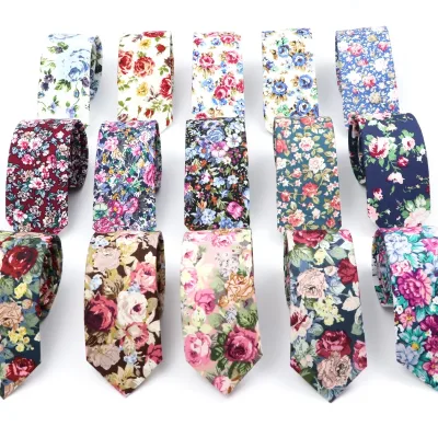 Cotton Floral Tie For Men