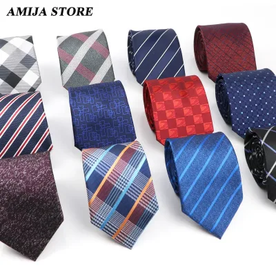 Fashion Men's Tie With Print 8CM Floral Striped Plaid Jacquard Necktie Gifts For Man Accessories Daily Wear Cravat Weddi