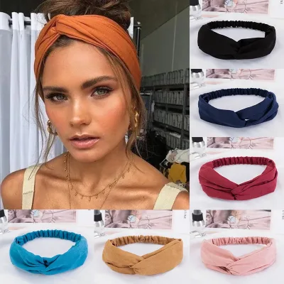 Boho Cross Turban Bandana Headband Women Summer Bohemian Fashion
