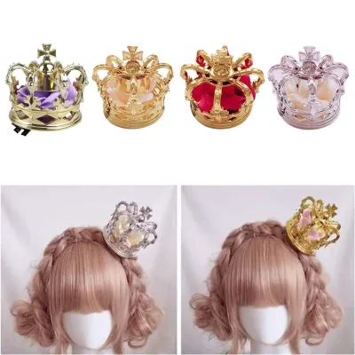 Princess 3D Tiara Crown Rose Flower Cosplay Headdress Hair Clips