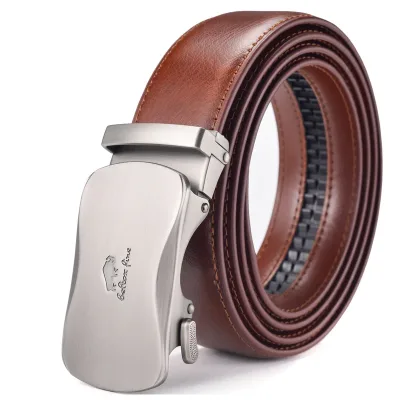 Leather Ratchet Dress Belt