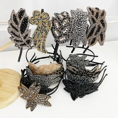 Girls Seed Beads Flower Hairbands Headbands Ornament Accessories For Women Hair Accessories Wholesale