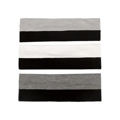 Geebro Women New Multicolor stitching Headband Turban Soft Knitted Cotton Sport Yoga Hairband Headwrap Stretch Hair Acce