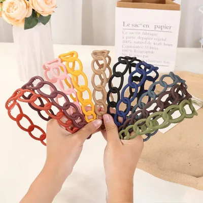 2024 New Fashion All-match Acrylic Sweet Circle Headband Hairbands for Women Girl Clamp Hair Accessorie Headwear Wholesa