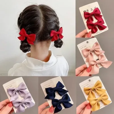 New Cute Bow Headgear Sweet Little Girl Hair Accessories Summer Girls Net Red Clips Baby Hairpins Children Hair Clips Gi