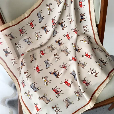 Silk Print Scarf Square