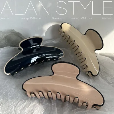 Korean acetic acid high-quality three-layer French elegant large hair clip, hair clip, shark clip, time simple clip, fem