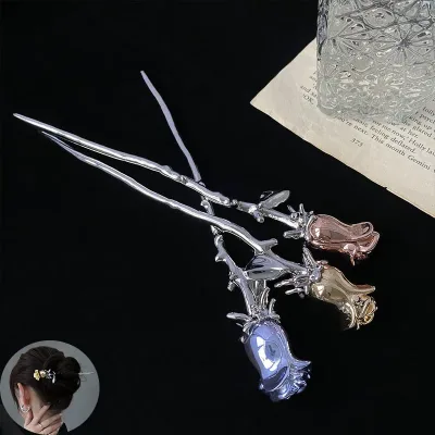 Chinese Rose Hairpins
