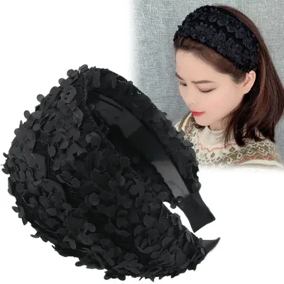 Women's Wide Brim Hair Band Toothed Non-Slip head band Cover Gray Hair Washing Face Hair Band Mother Hair Accessories He