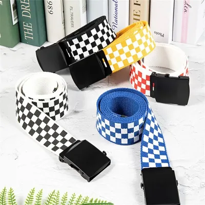Plaid Canvas Belt