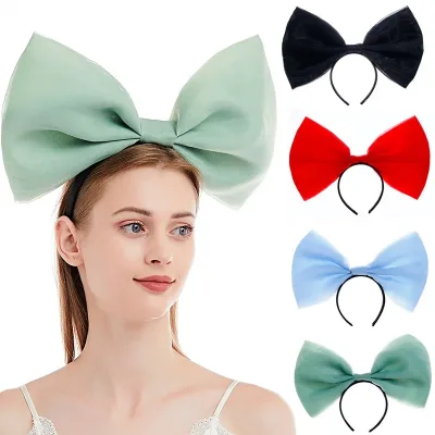 Bow Headband Bowknot Hair Bands Women Party Decoration Cosplay Costume Headwear Headpiece Birthday  Accessories Hallowee