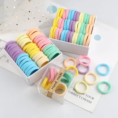Colourful Seamless Children's Hair Bands Elastic Scrunchies 30/50/100 Pack