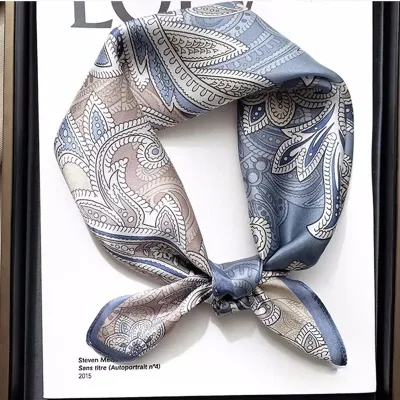Women 70*70cm Square Silk Scarf/scarves Luxury Wrap 2025 Hair Tie Band Bag Warp Soft Neckerchief Hijab Headscarf Female 