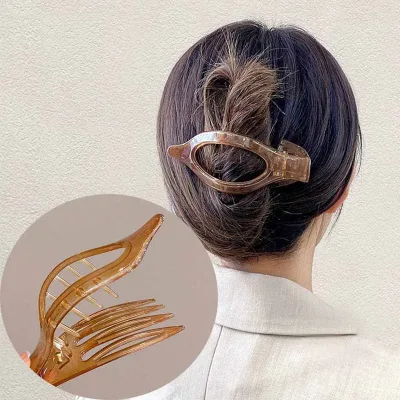 Acrylic Duckbill Crab Hairpin Ponytail Claw Hair Clip Women Girls
