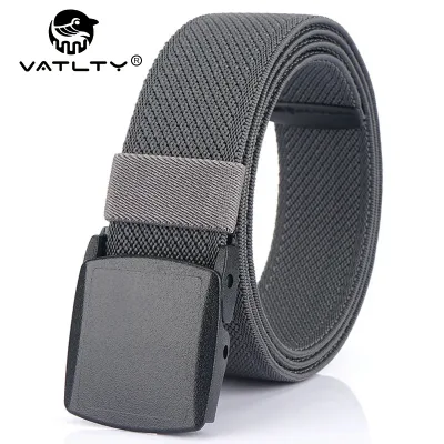 VATLTY Metal Free Men's Elastic Belt Strong Engineering Plastic Quick Release Nylon Buckle Unisex Stretch Belt Outdoor G