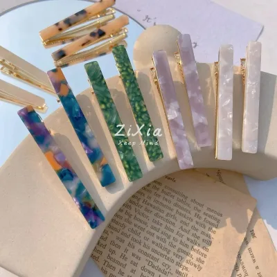 Korean version of the acetic acid word clip retro bangs clip simple personality makeup clip daily side clip broken hairp