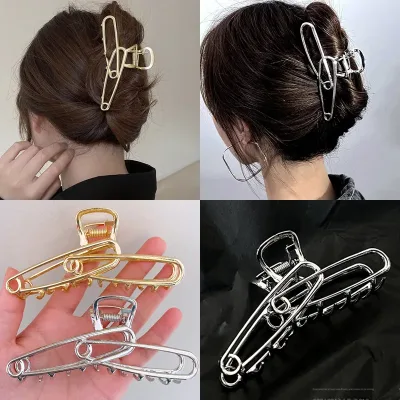 Fashion Personality Elegant Hollow Geometric Metal Hair Claw Pin Vintage Hair Clip Headband Hairpin Hair Crab Hair Acces