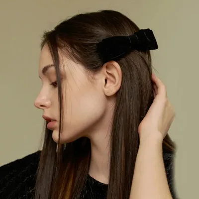 Velvet Vintage Bow Hairpin Hair Clip — Lystrfac 1 or 2 Pack