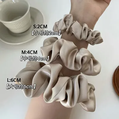 Oversize Satin Scrunchies Elastic Hair Ties Women Girls Big Silk Hair Bands Ponytail Holder Hair Rubber Bands Hair Acces
